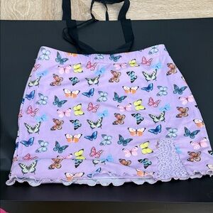 Forever 21 Multicolor Butterfly Mini Skirt